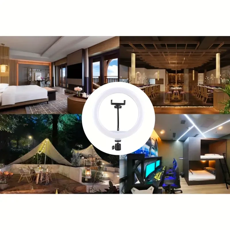ZOMEI 43.3-Inch LED Ring Light Tripod with 10-Inch Circular Light