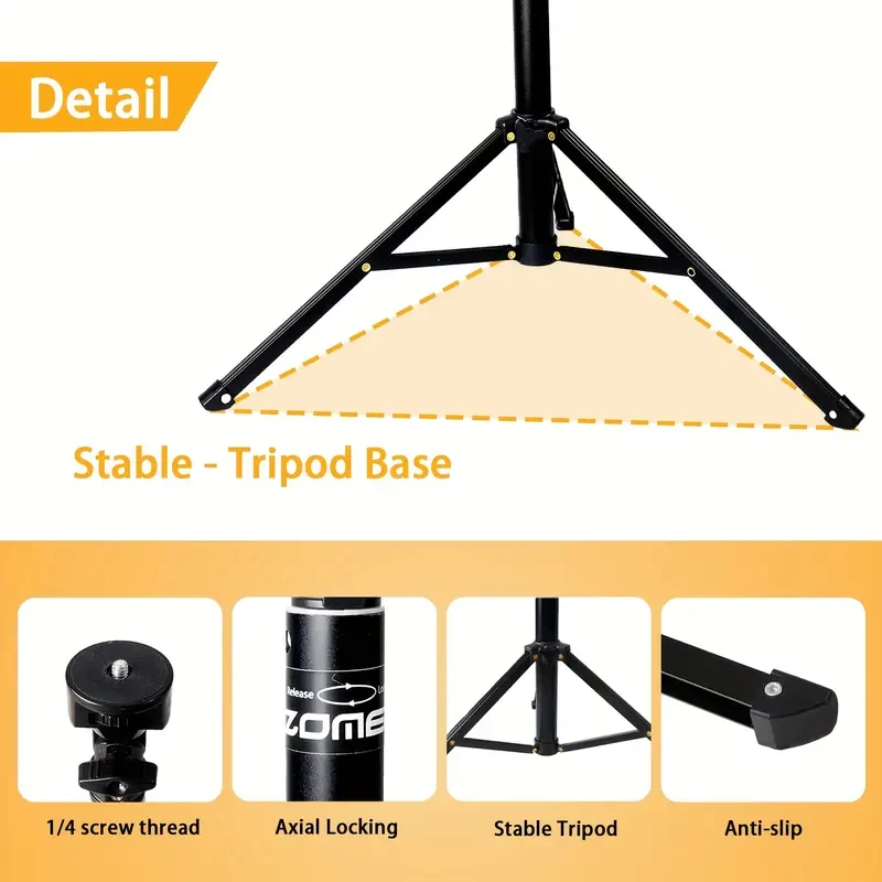 ZOMEI 10-Inch LED Selfie Ring Light with Adjustable Tripod