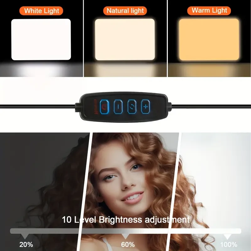 LAQIUIUE 10 Inch LED Flat Panel Light with 43 Inch Tripod