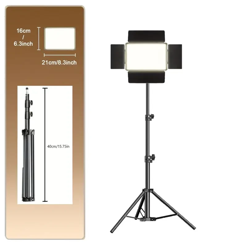 1pc LAQIUIUE 10-Inch LED Square Ring Light