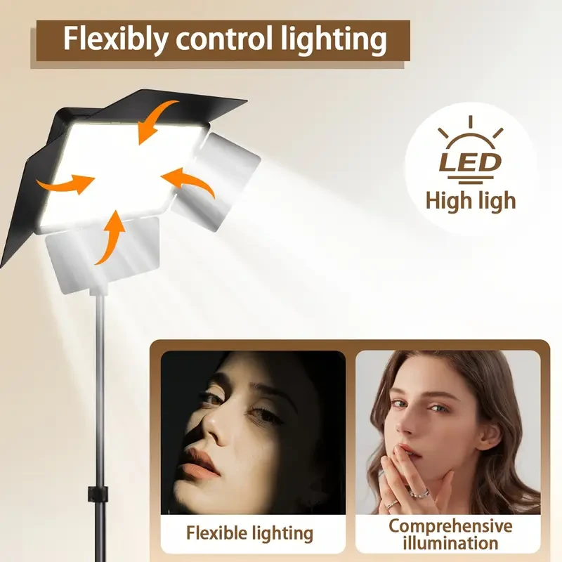 1pc LAQIUIUE 10-Inch LED Square Ring Light
