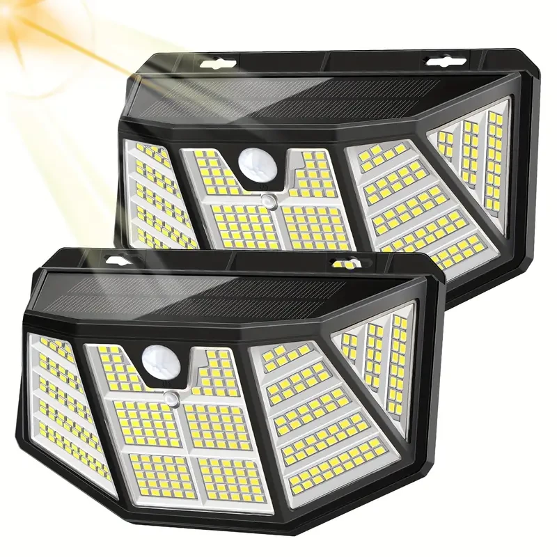 TONYEST 2pcs 310LED Solar Wall Lights
