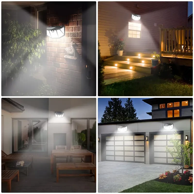TONYEST 2pcs 310LED Solar Wall Lights