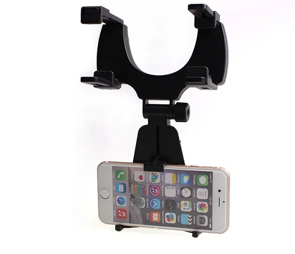 Car Rearview Mirror Hooked Phone Holder Bracket Flexible Extended Stand