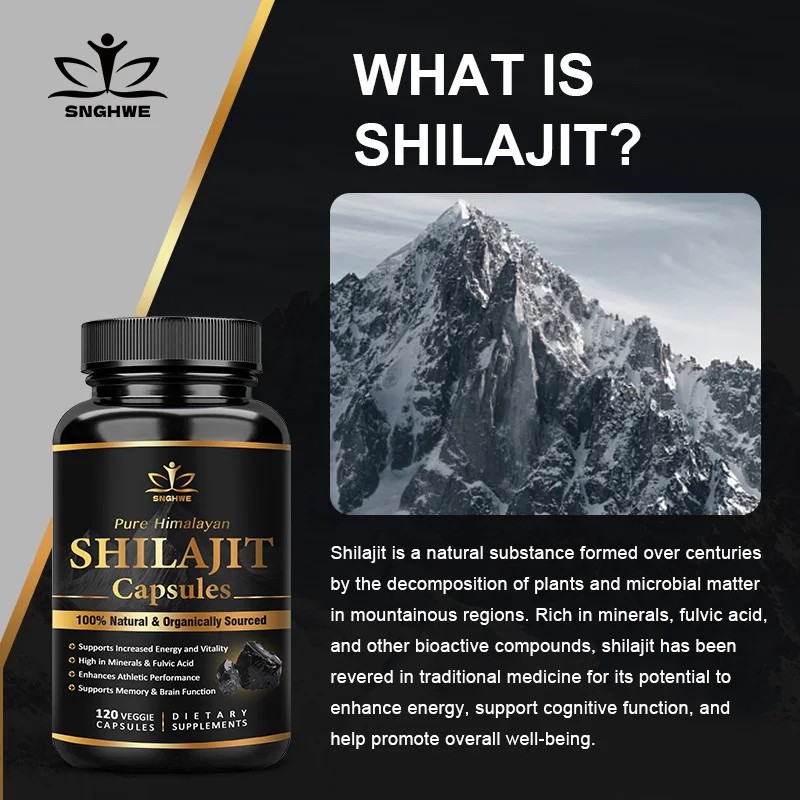 Shilajit Pure Himalayan Organic 6550MG Capsules