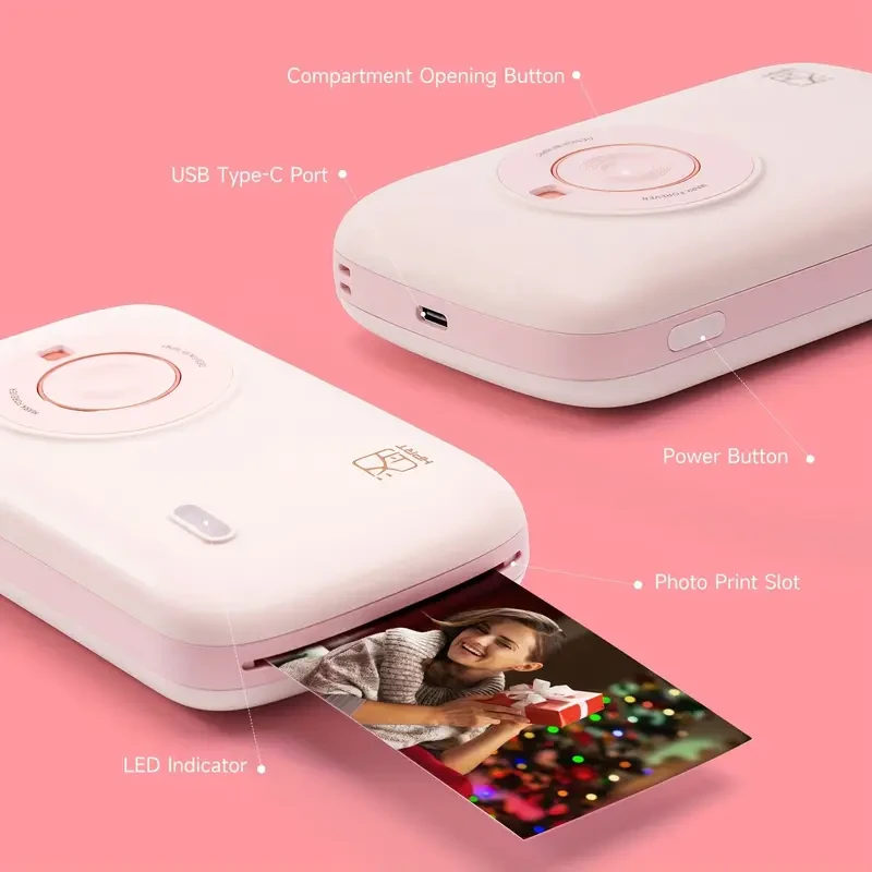 HPRT Photo Printer, 2x3 Micro Portable Color Photo Printer