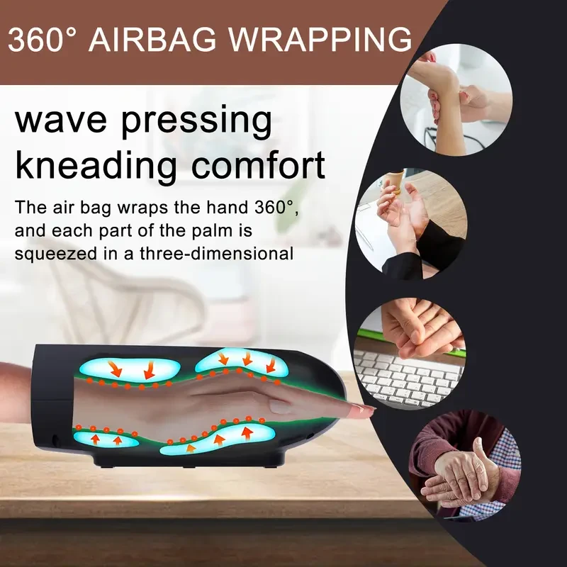 AISZG Hand Massager with Compression & Heating