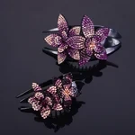 Rhinestone Double Flower Hair Clip