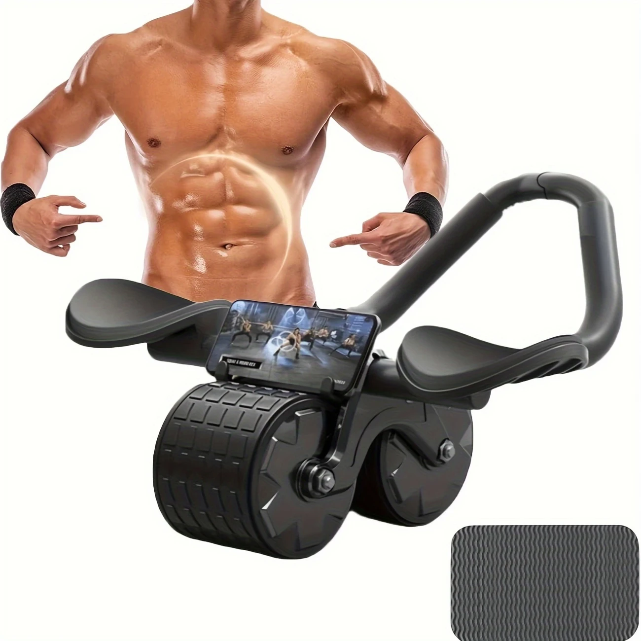 2-in-1 Core Trainer with Rebound Universal Abdominal Roller