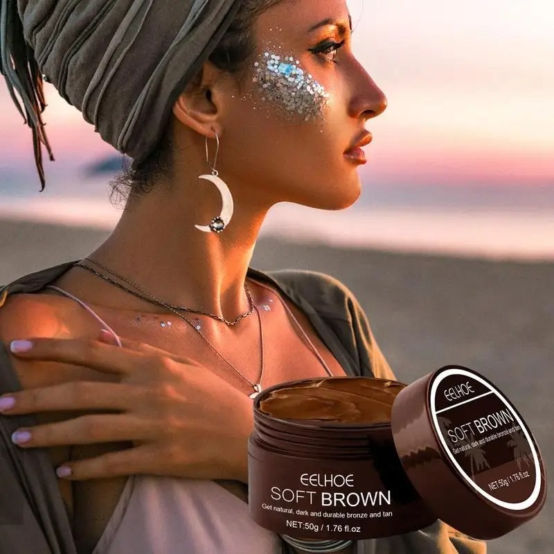 50g Tanning Accelerator Cream Intensive Brown Tanning Gel, Self-Tanning Lotion