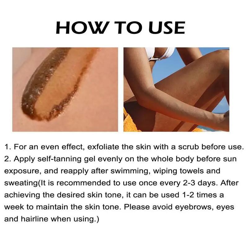 50g Tanning Accelerator Cream Intensive Brown Tanning Gel, Self-Tanning Lotion