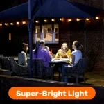 Garden Dining Table Tent Disc Light