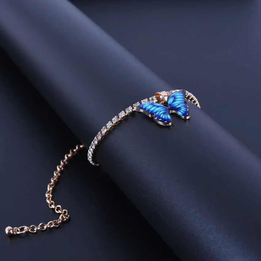 Exquisite Copper Anklet With Butterfly Pendant