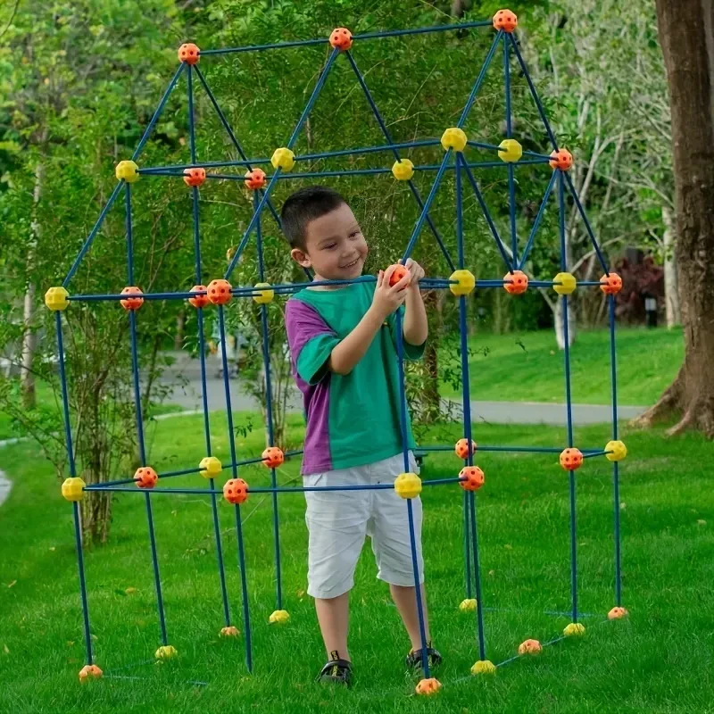 [Large DIY Mosaic Tent Toy] Fort Construction Toys