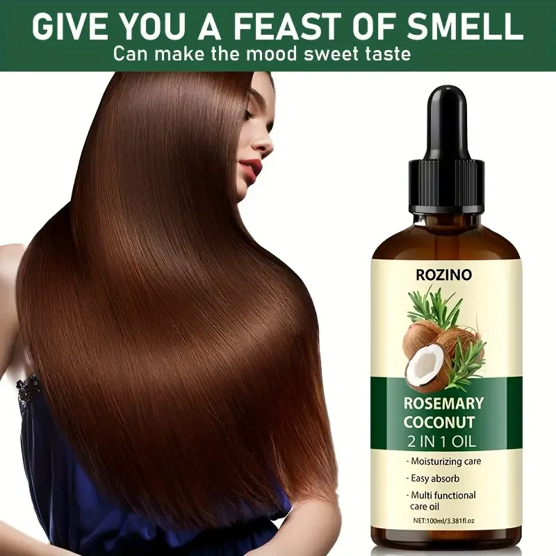 100ml Rozino Rosemary Coconut 2-in-1 Essential Oil