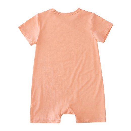 Modal Baby Short Sleeve Solid Color Jumpsuit