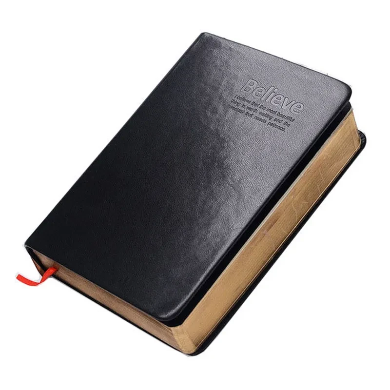 Gold Vintage Bible-shaped Notebook Leather Blank Notepad