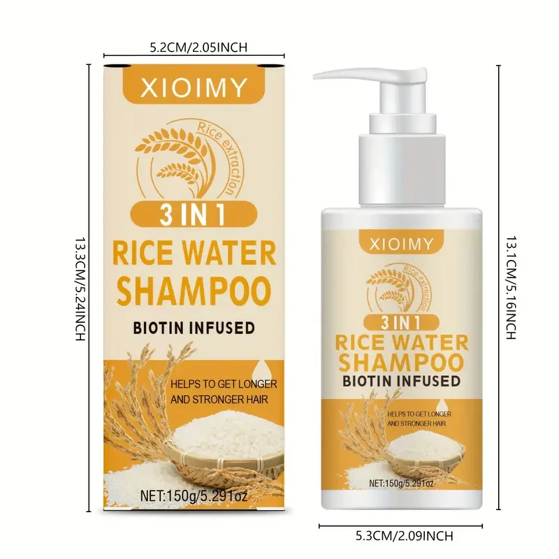 Two 3-in-1 Rice Water Shampoo