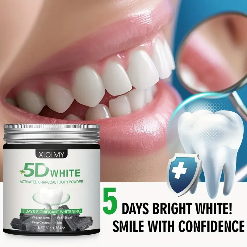 2pcs activated carbon teeth whitening powder
