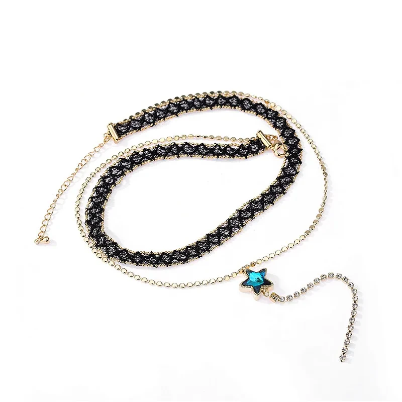 Crystal star necklace pendant