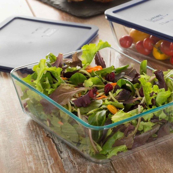 Simply Store 3 Cup Rectangle Container with Blue Lid - Pyrex