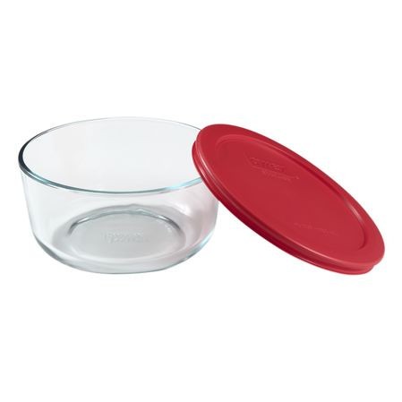 Simply Store 4 Cup Round Container with Red Lid - Pyrex
