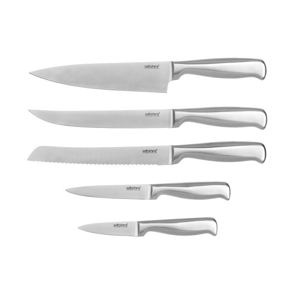 Knife Block 6-Piece Set - Black - Wiltshire