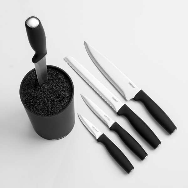 Straw Knife Block 6-Piece Set - Wiltshire