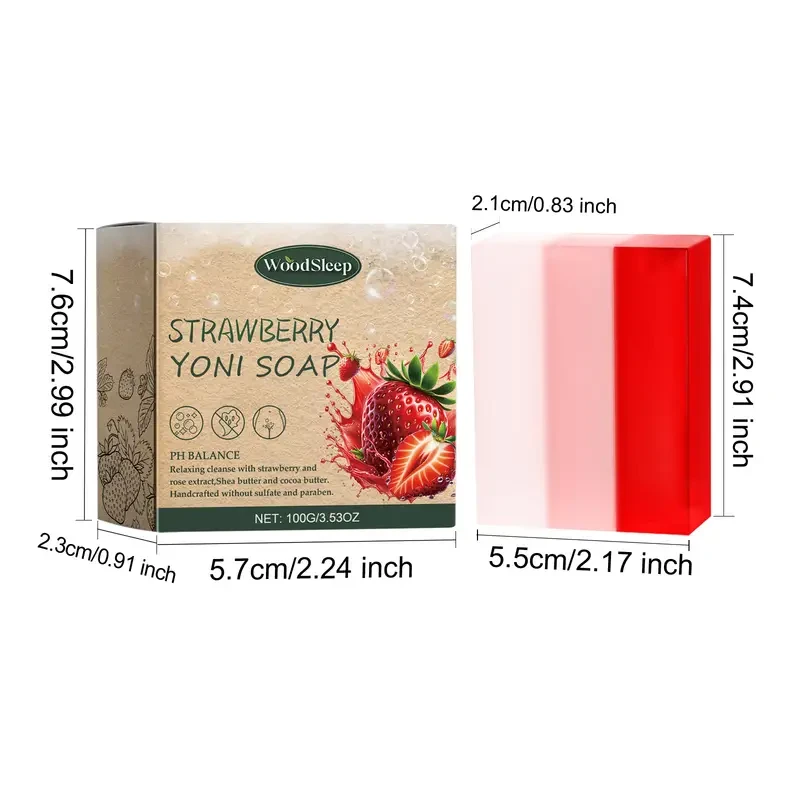 WoodSleep 100g Strawberry Yoni Soap for Women