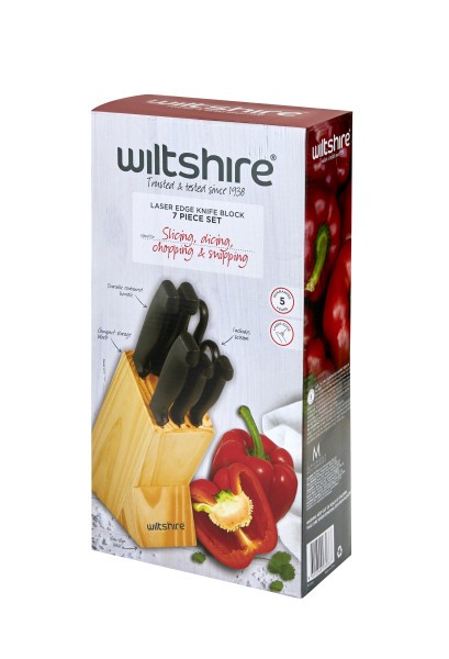 Laser Edge Knife Block 7 Piece  - Wiltshire