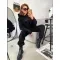 Women's Knitted Fleece Casual Suit Two-piece Set