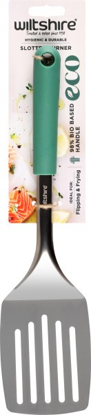 Eco Slotted Stainless Steel Turner - Pine