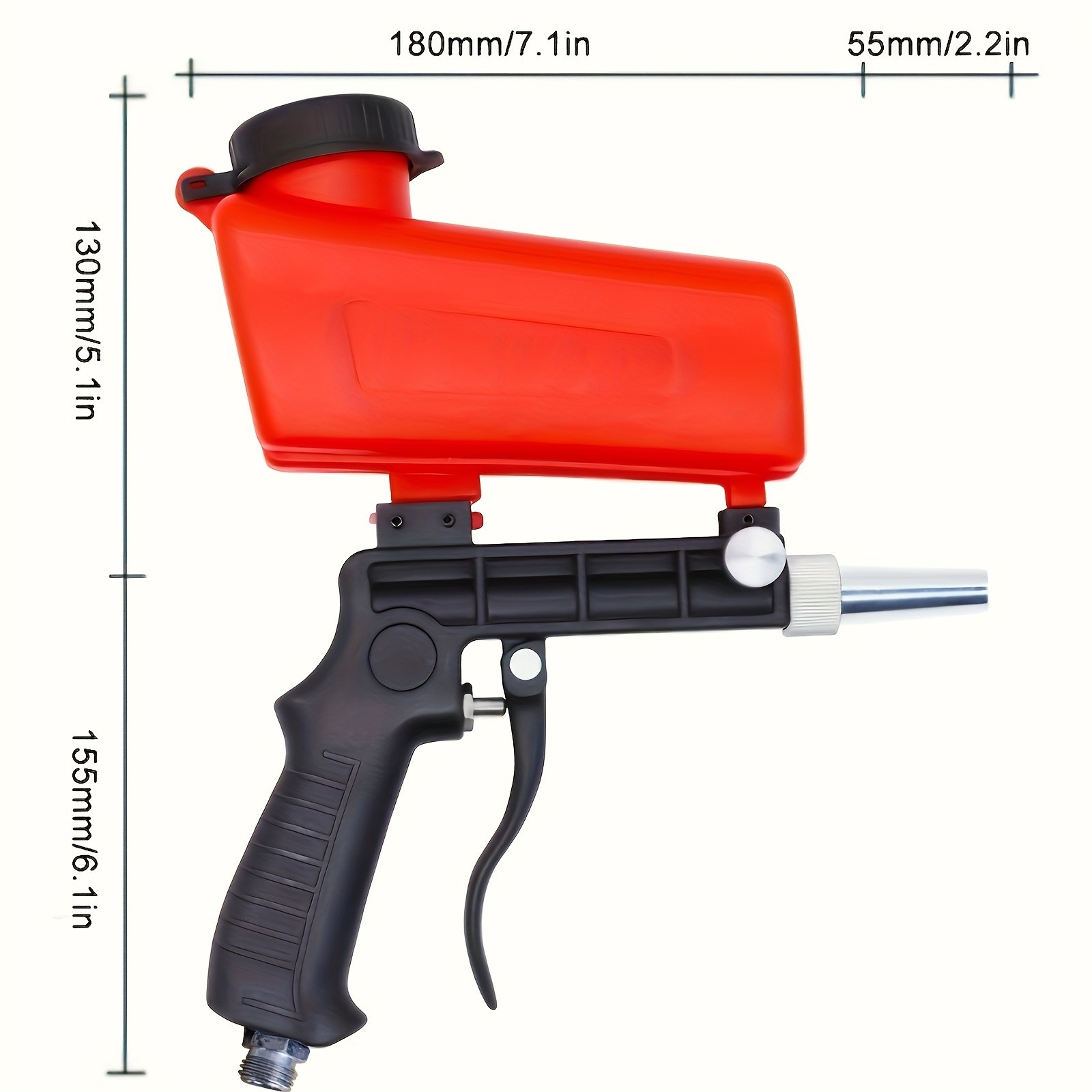 90psi Portable Gravity Sandblaster High-Pressure Sand Removal Tool for Efficient Cleaning and Abrasive Blasting