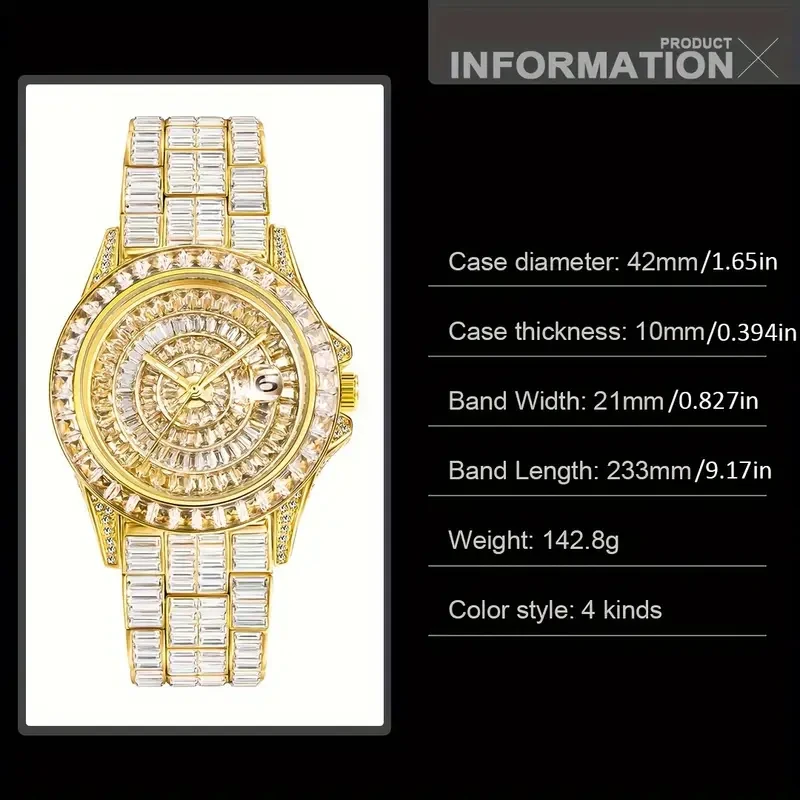 MISSFOX Women's Rhinestone-Encrusted Quartz Watch