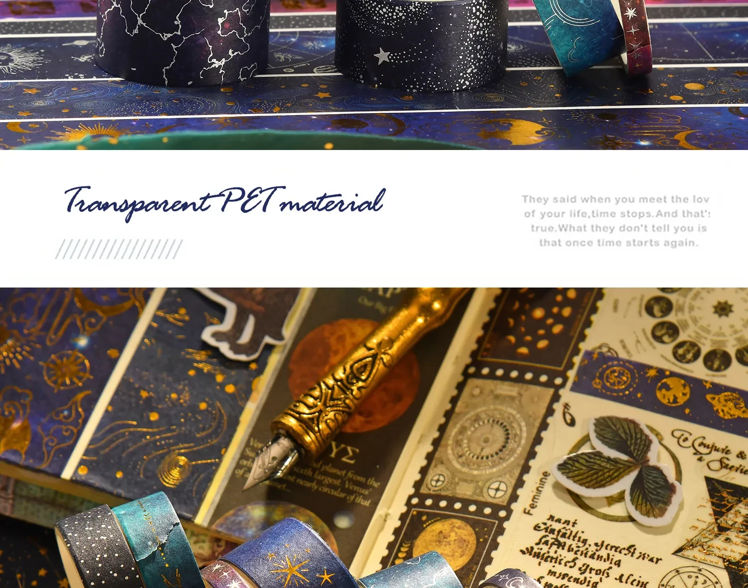 Vast Starry Sky And Paper Adhesive Tape Decorative Sticker