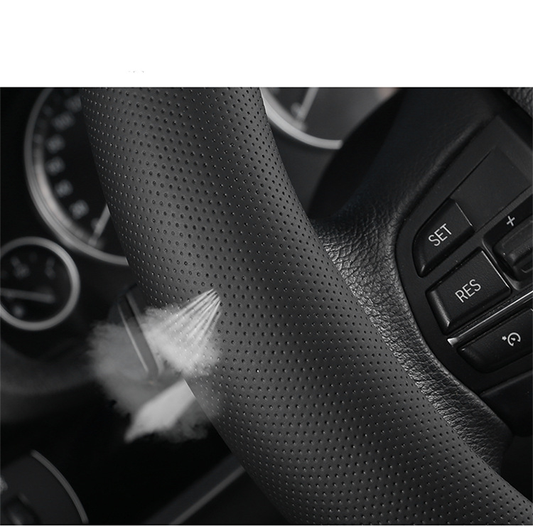 Carbon Fiber Leather Steering Wheel Cover