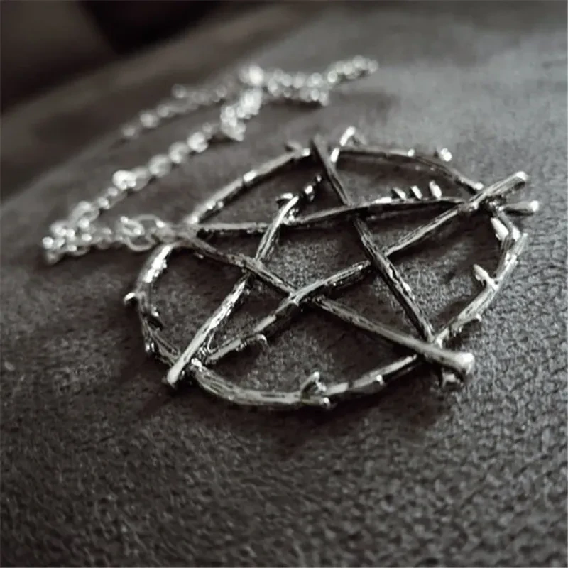 Retro Geometric Shape Pentagram Pendant