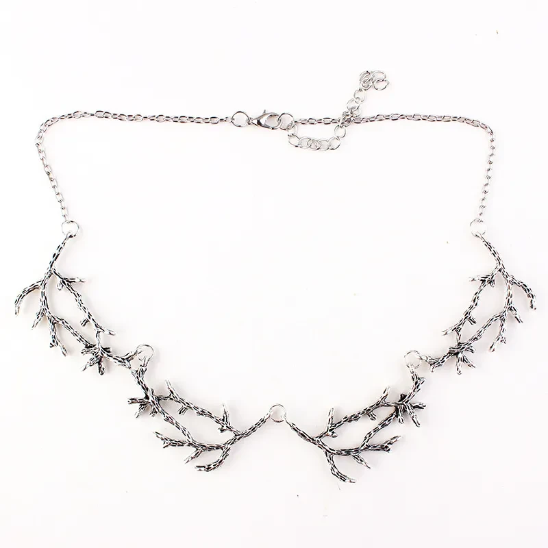 Vintage Personality Woods Silver Branch Necklace