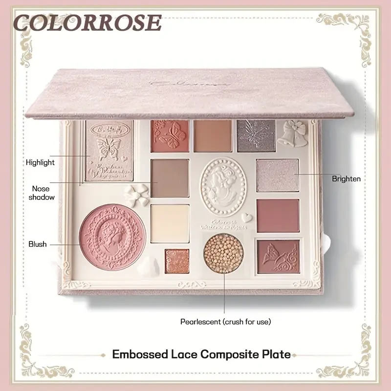 COLORROSE Matte & Shimmer Eyeshadow Palette with Mirror