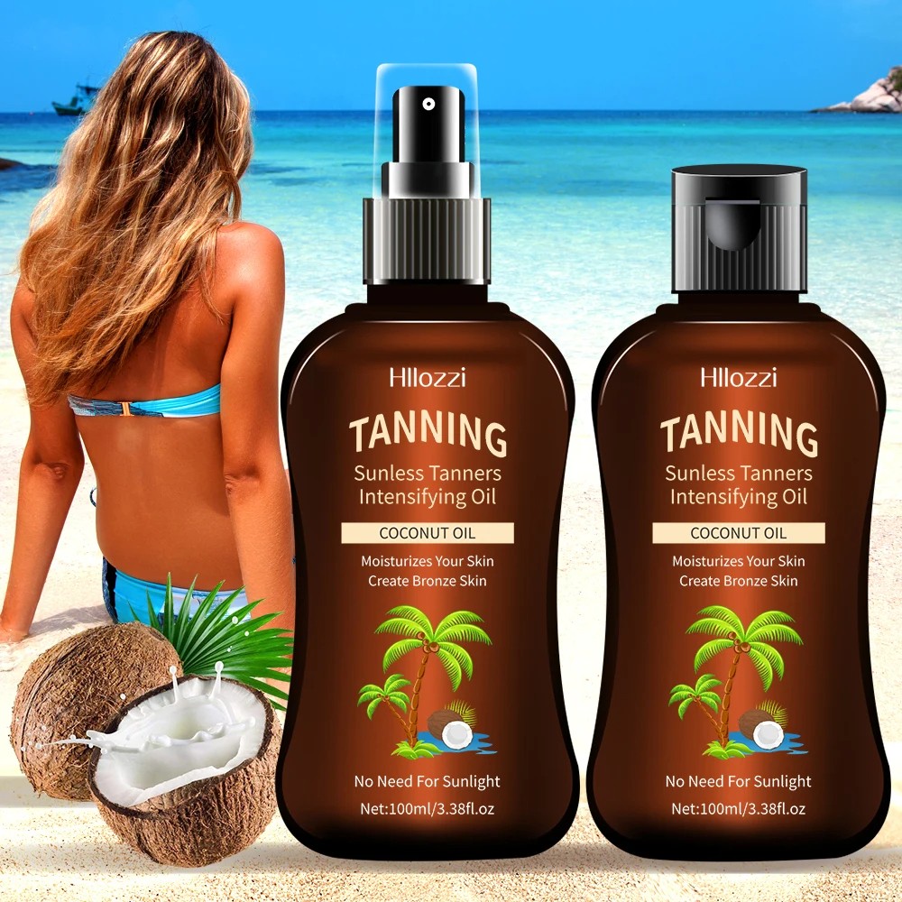 Coconut Tanning Oil Self-Tanning, Waterproof, and Long-Lasting Hydration