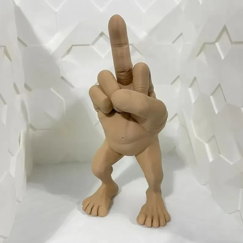 Creative Funny Middle Finger Mannequin Leg Resin