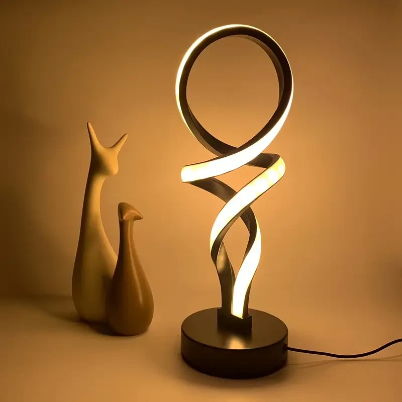 Modern Nordic LED Desk Lamp | USB-Powered | Adjustable Lighting & Color Temperature | Eye-Care Design | Sleek Black Metal Base