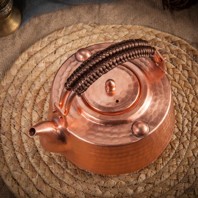 Handmade Thickened Copper Kettle Retro Copper Kettle Purple Copper Teapot