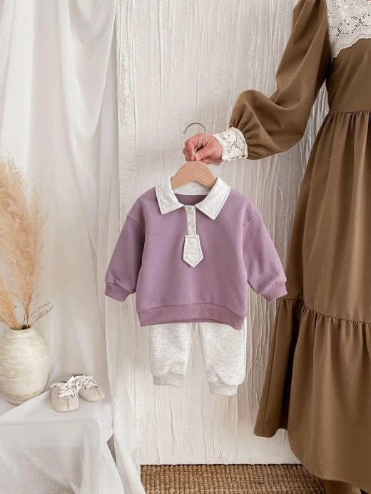 Baby Cute Spring Wear Top Casual Pants Two-piece Suit