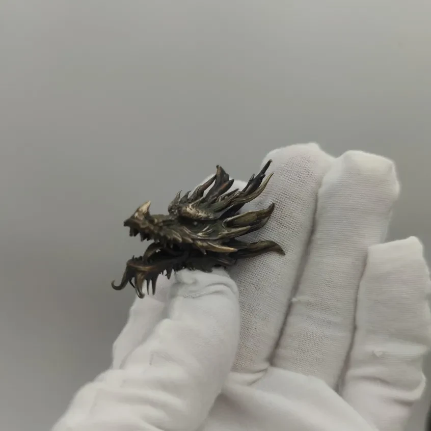 Vintage Hip Hop Pure Copper Dragon Pendant Accessory
