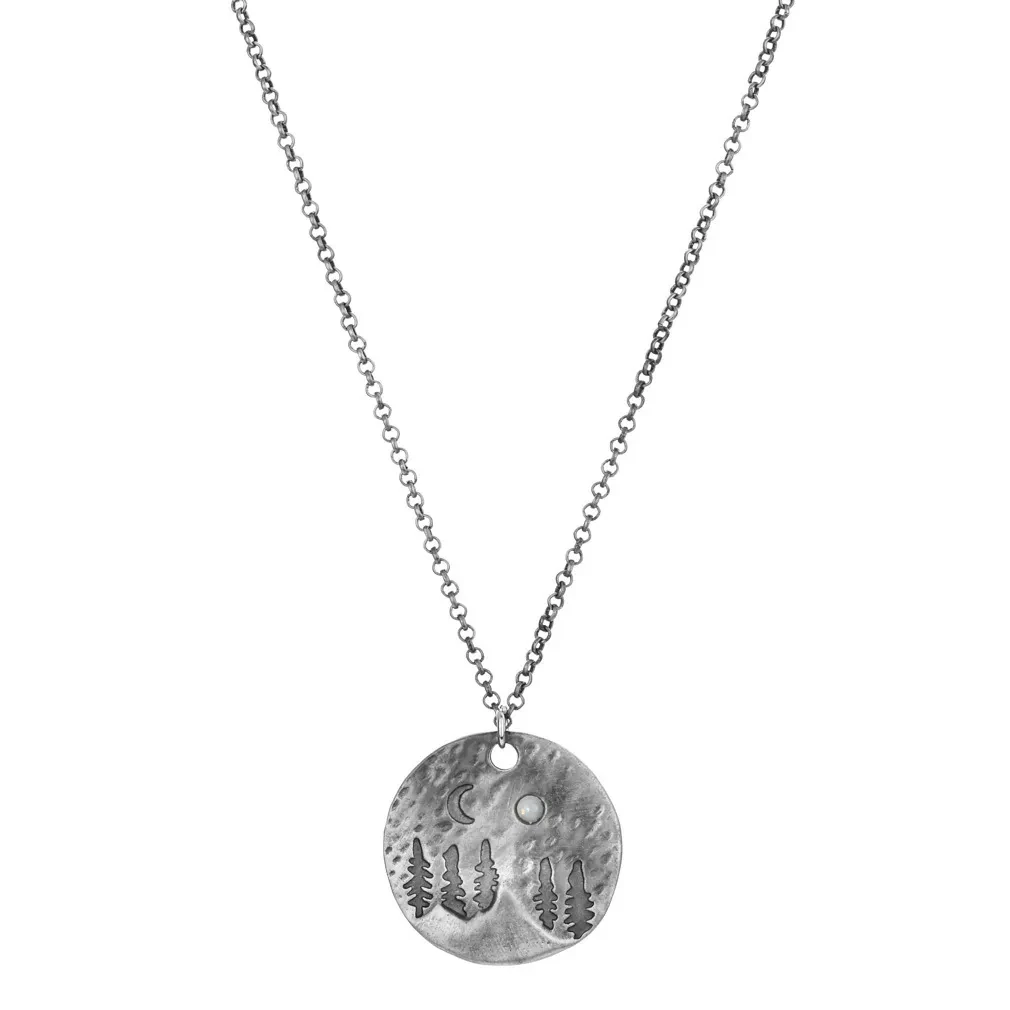 Fashion Nature Mountain Necklace Moonlight Pendant