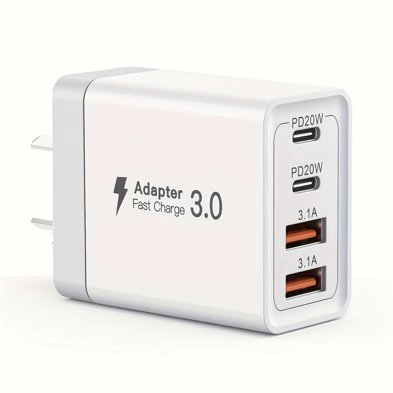 36W 4-Port Fast Charging USB C Wall Charger Block