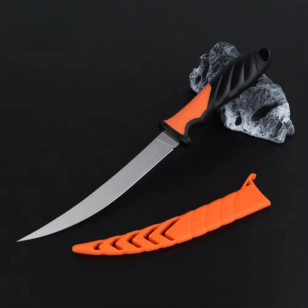 Fisherman's Knife With Orange Handle