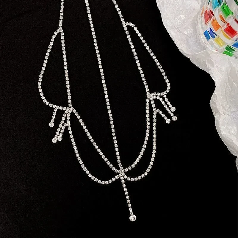 Ins Fashion New Water Diamond Forehead Chain