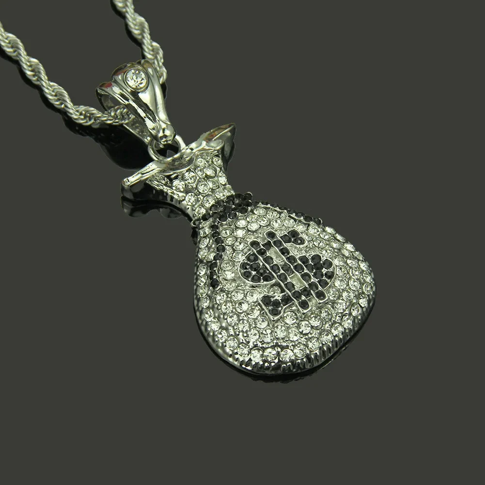 Black Diamond Beauty Pouch Pendant Necklace